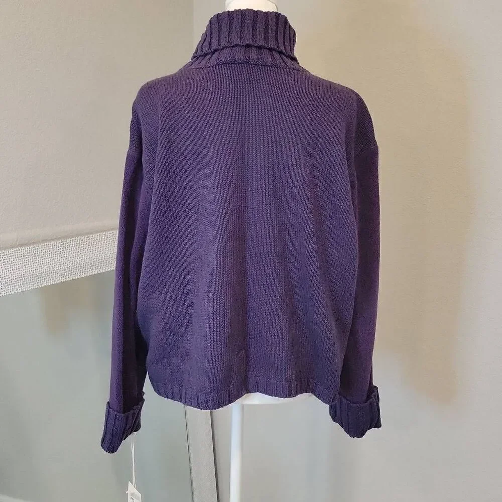J.jill Women's Sherpa Knit Sweater Pullover Size LP